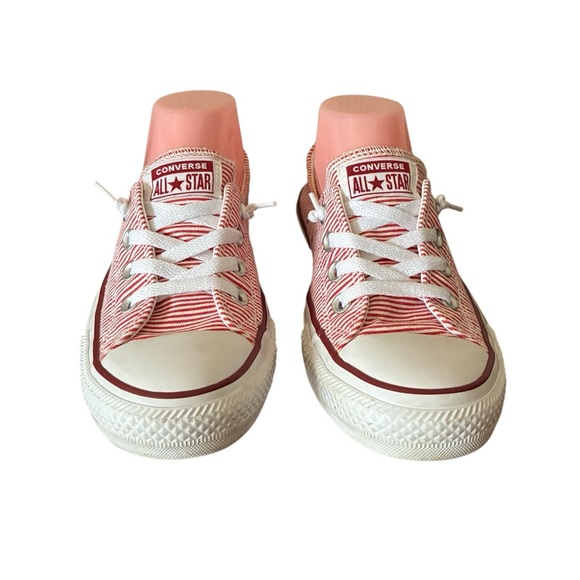 Converse Red and White Striped Sneakers - Picture 6 of 13